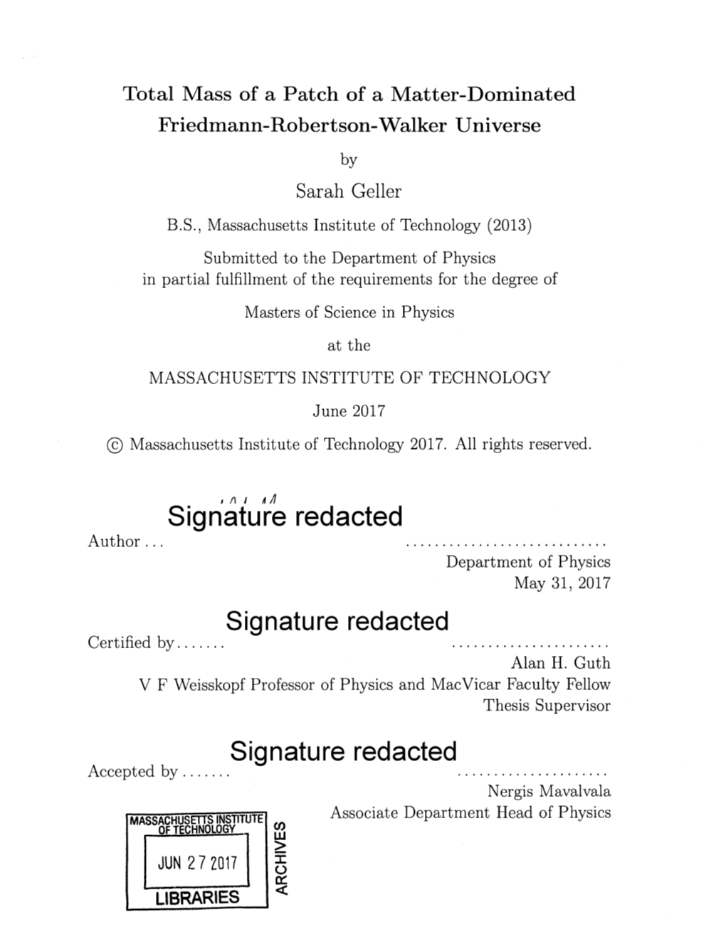 2 a Patch of an Open Friedmann-Robertson-Walker Universe