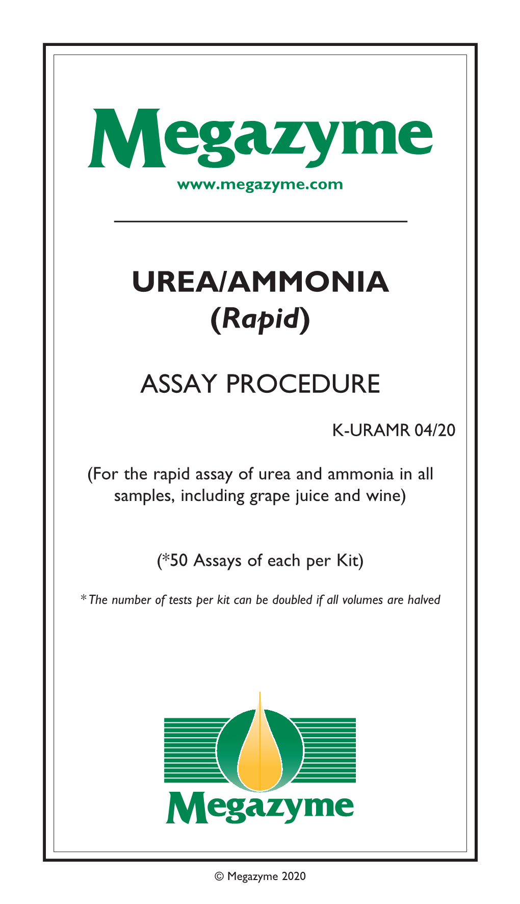 UREA/AMMONIA (Rapid)