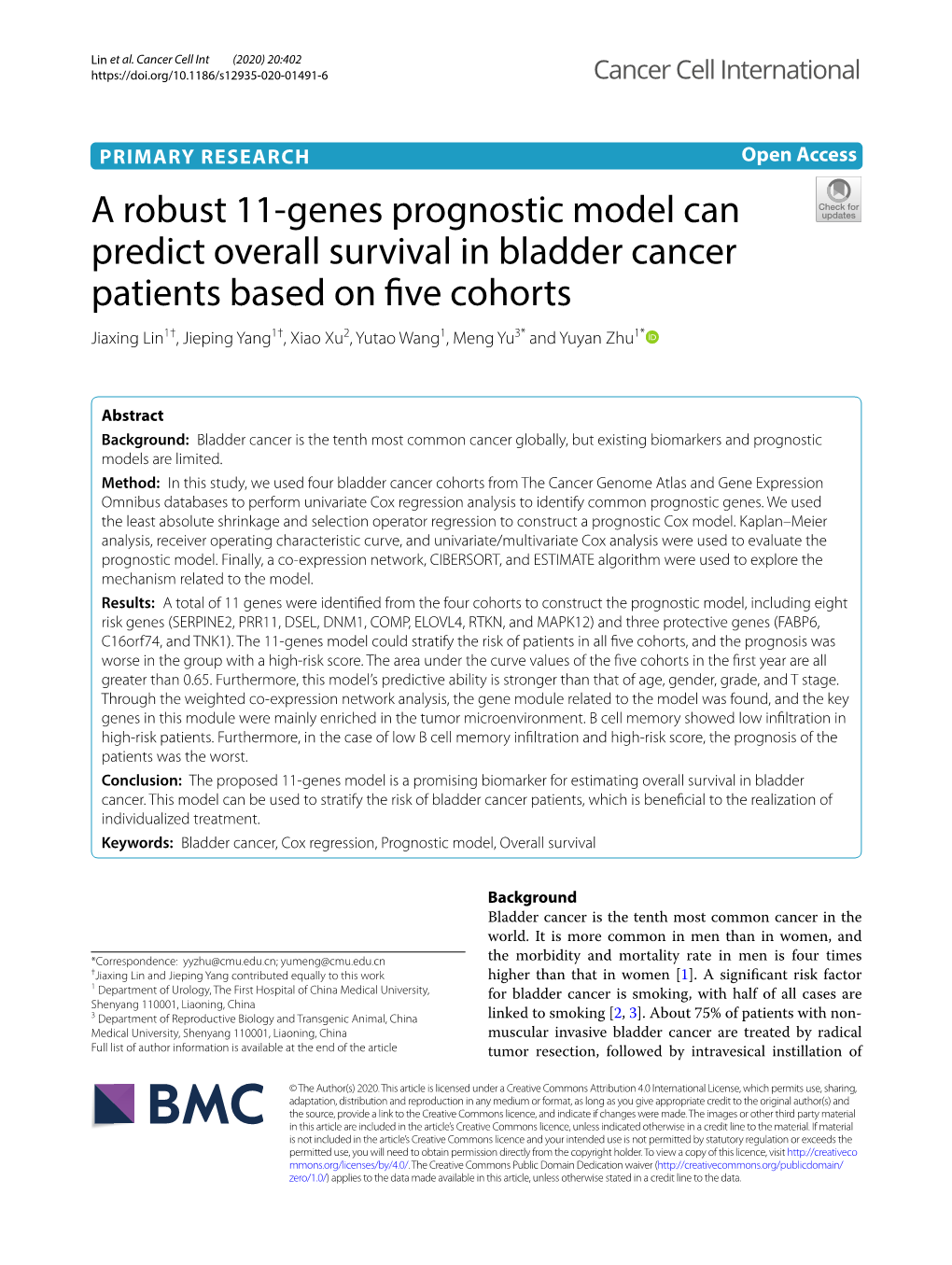 A Robust 11-Genes Prognostic Model Can