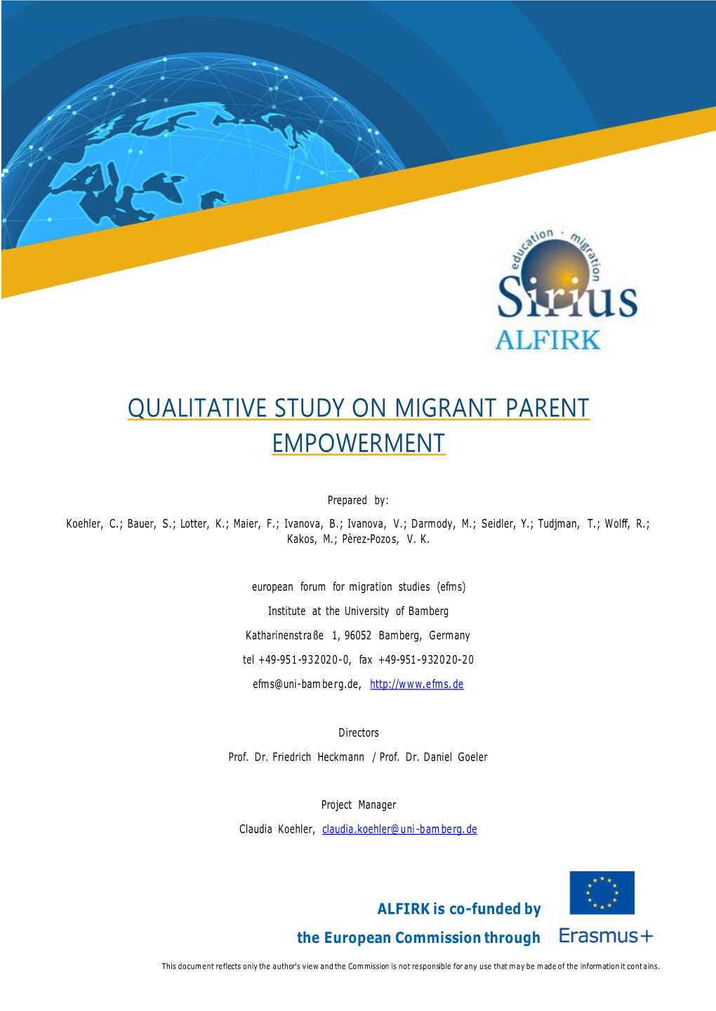 Qualitative Study on Migrant Parent Empowerment