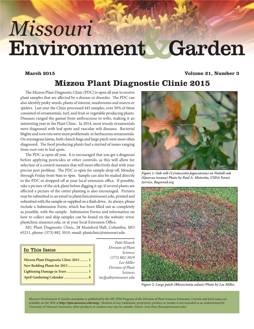 Missouri Environment and Garden Newsletter, March 2015