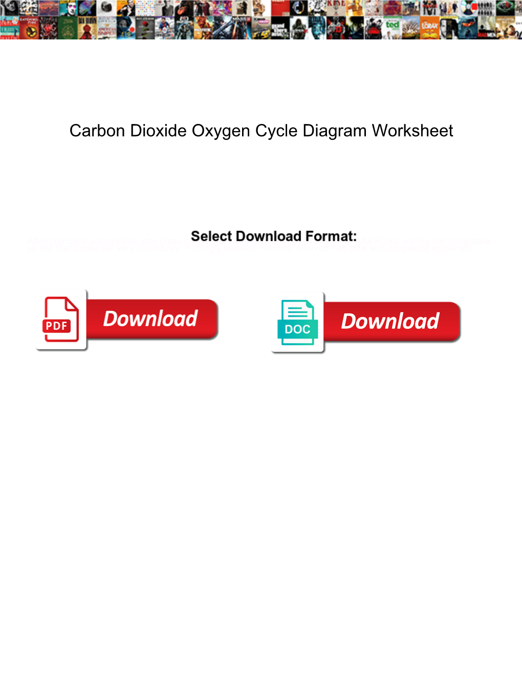 Carbon Dioxide Oxygen Cycle Diagram Worksheet