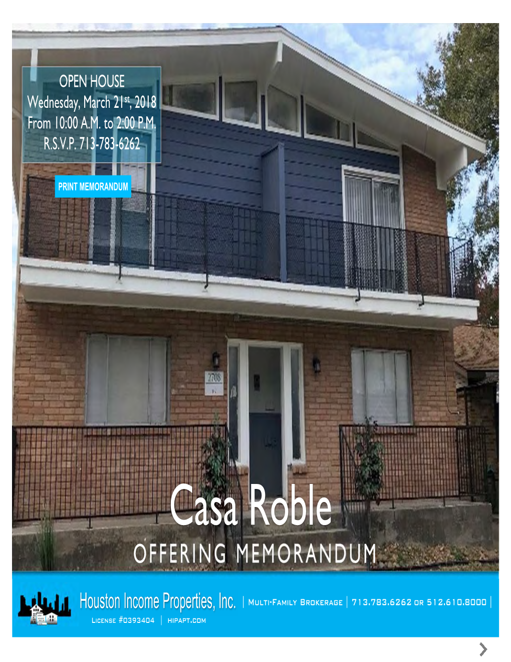 Casa Roble OFFERING MEMORANDUM