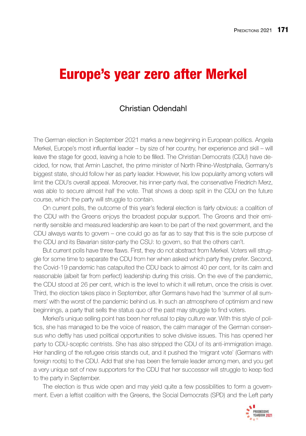 Europe's Year Zero After Merkel