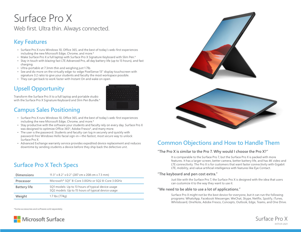 Surface Pro X Web First