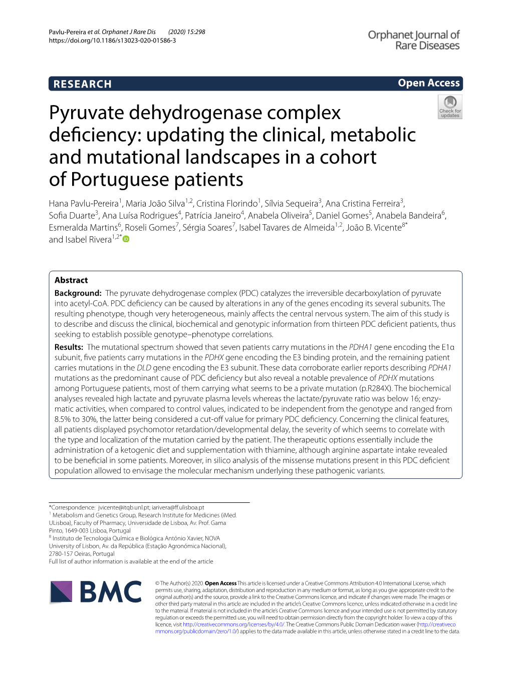 Pyruvate Dehydrogenase Complex Deficiency