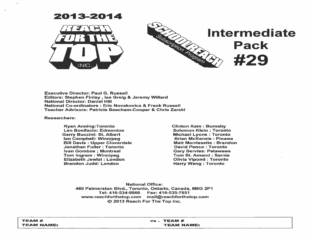 Intermediate Pack #29
