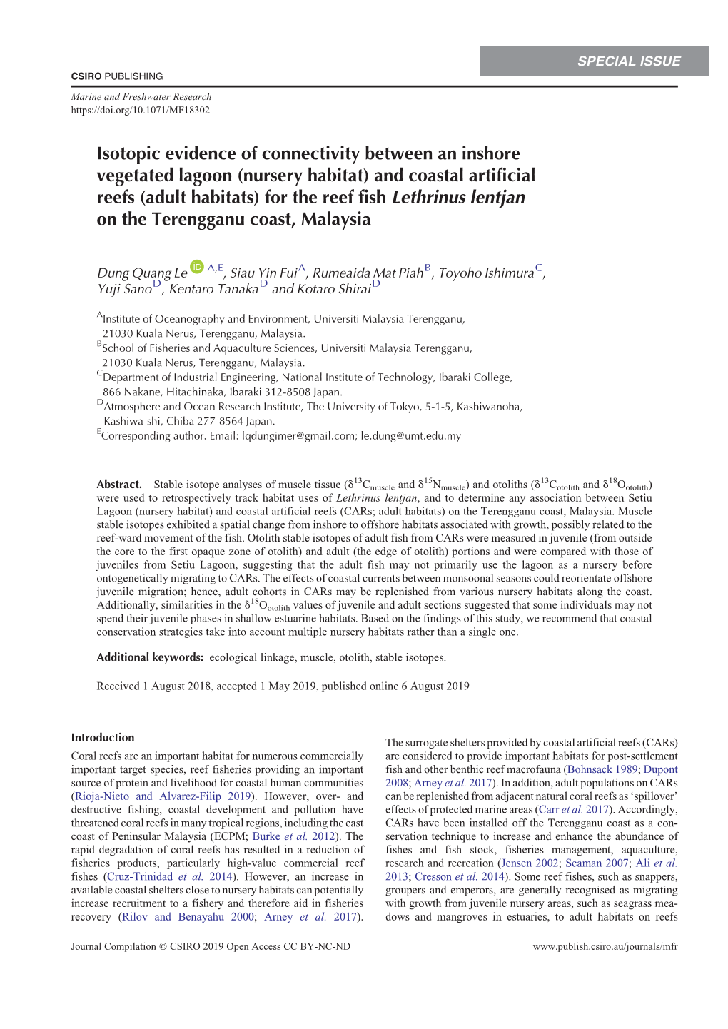 Isotopic Evidence of Connectivity Between An