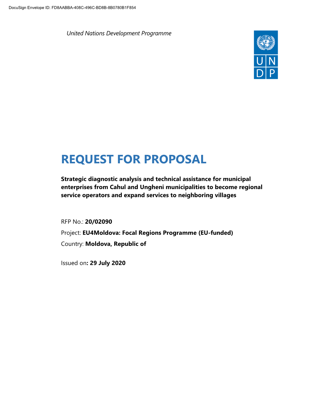 Request for Proposal (RFP) 150K and Above
