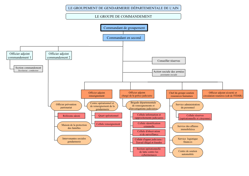 LE GROUPE DE COMMANDEMENT Commandant De Groupement