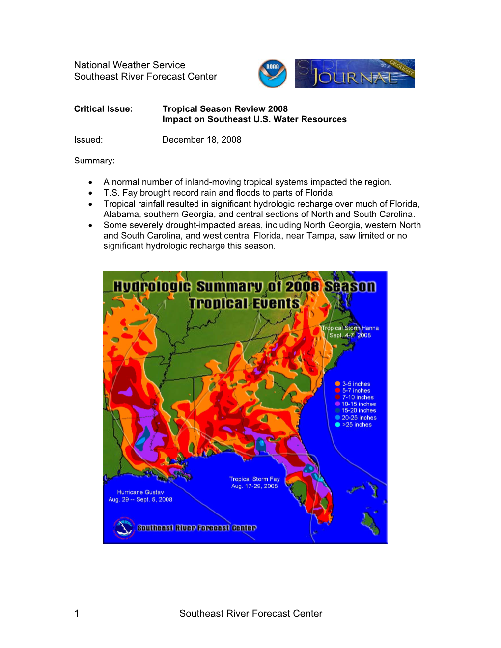 National Weather Service Southeast River Forecast Center