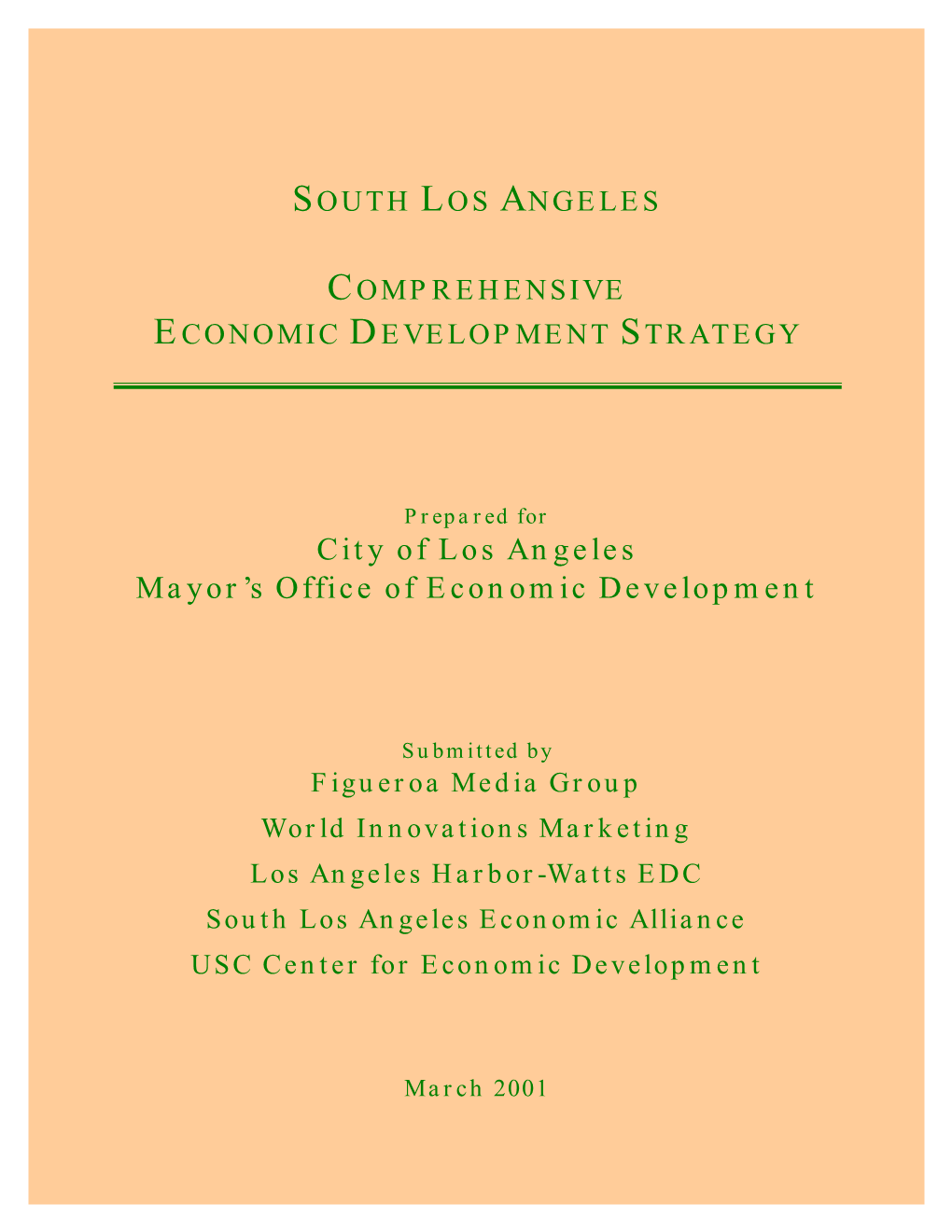 City of Los Angeles Mayor's Office of Economic Development