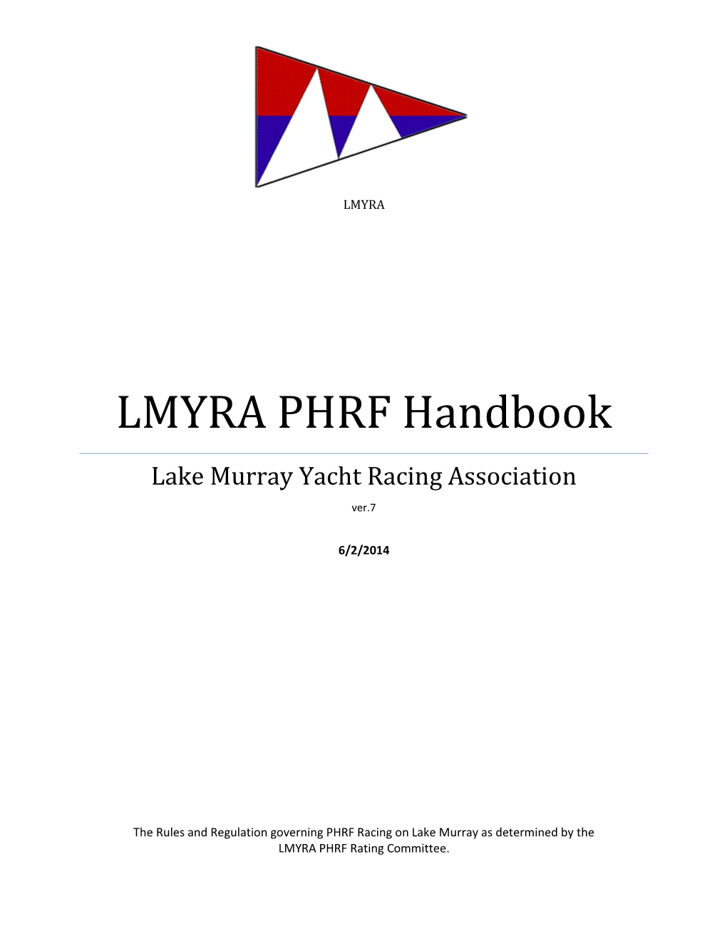 LMYRA PHRF Handbook Lake Murray Yacht Racing Association