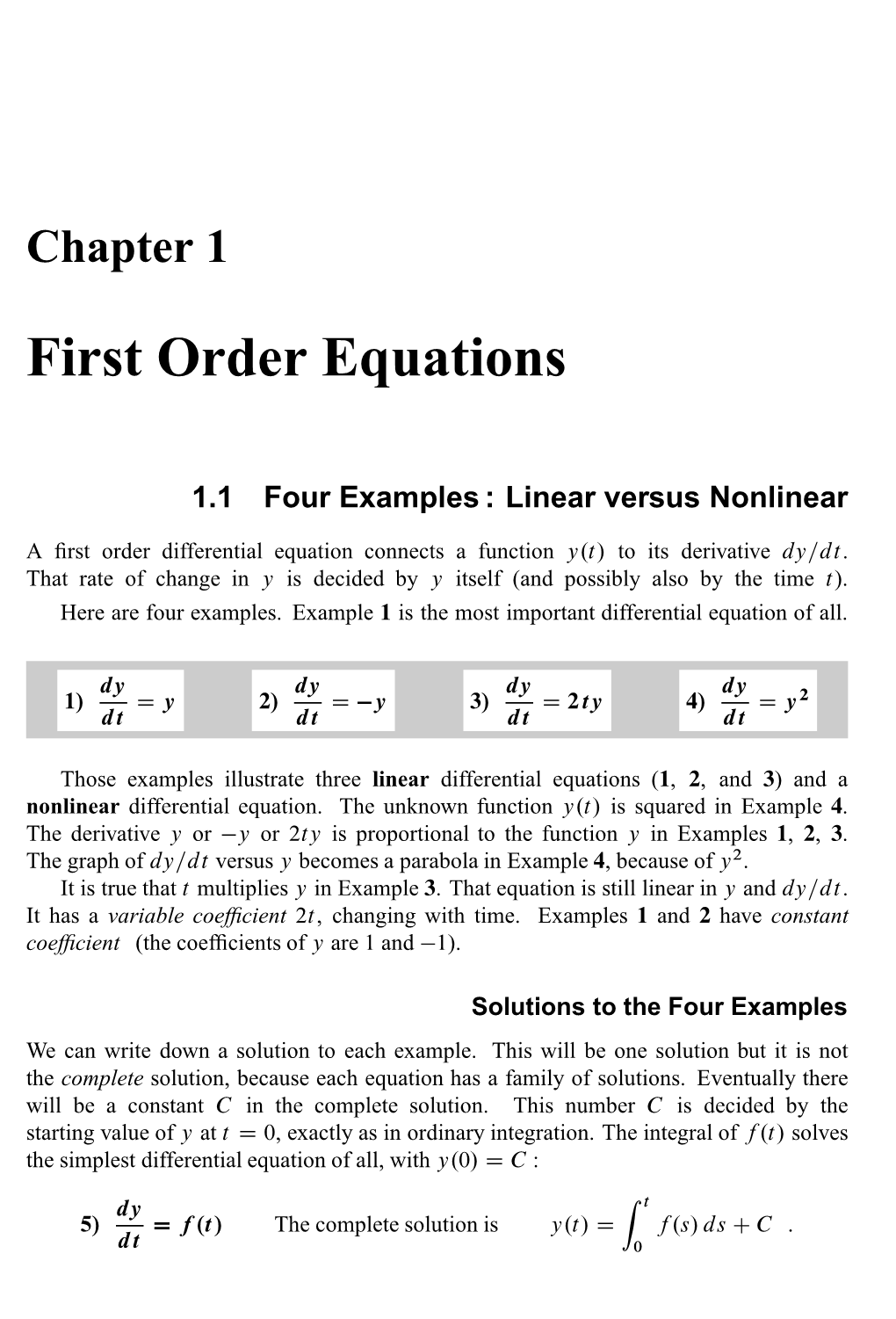 Differential Equations and Linear Algebra