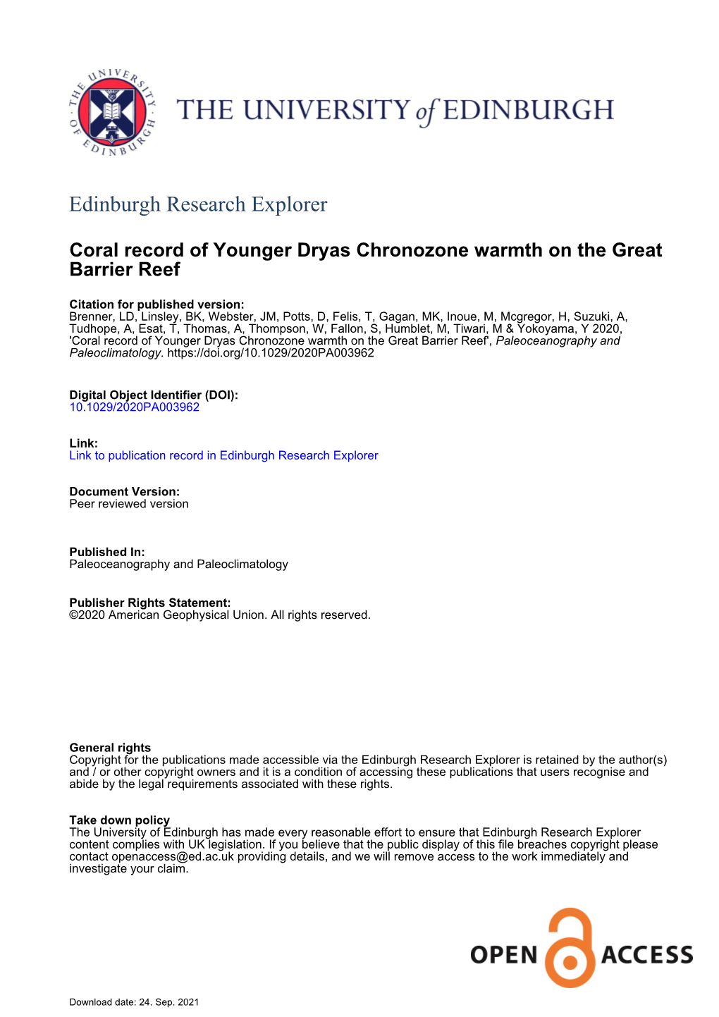 604. Tudhope. Thomas