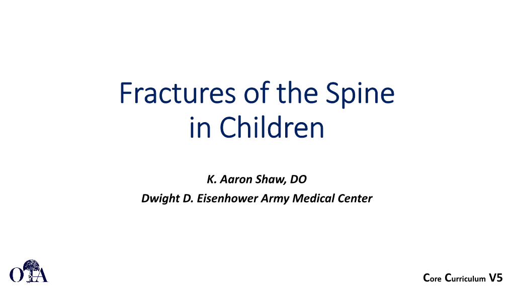 Spine Fractures