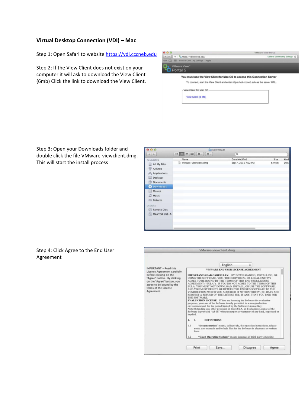 Virtual Desktop Connection (VDI) – Mac