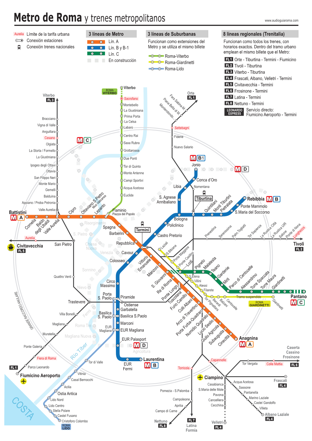 Metro De Roma Y Trenes Metropolitanos