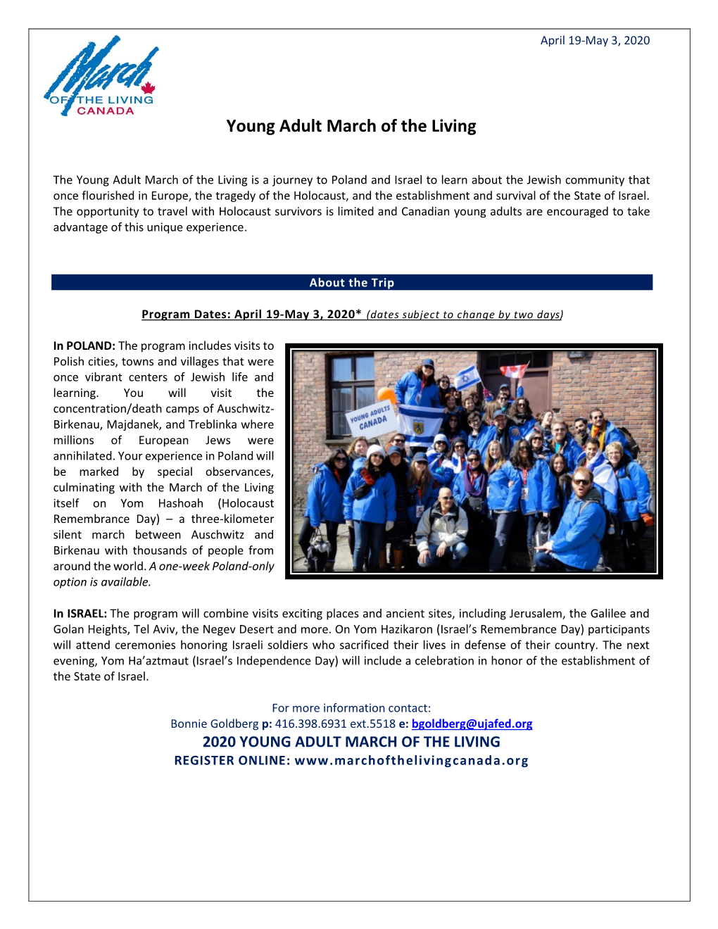 Young Adult March of the Living