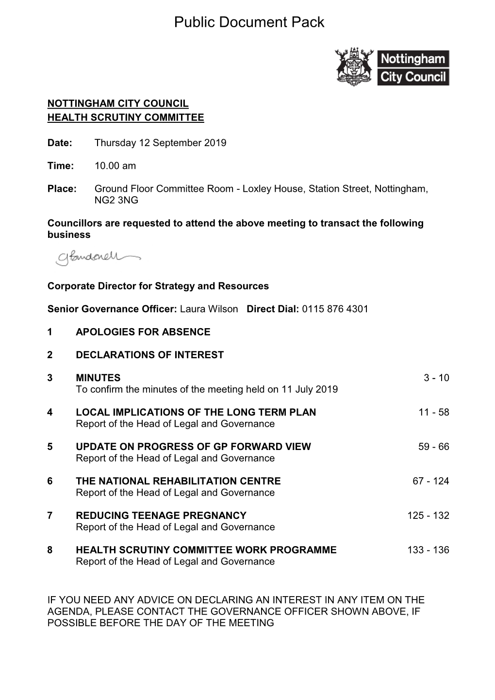 (Public Pack)Agenda Document for Health Scrutiny Committee, 12/09