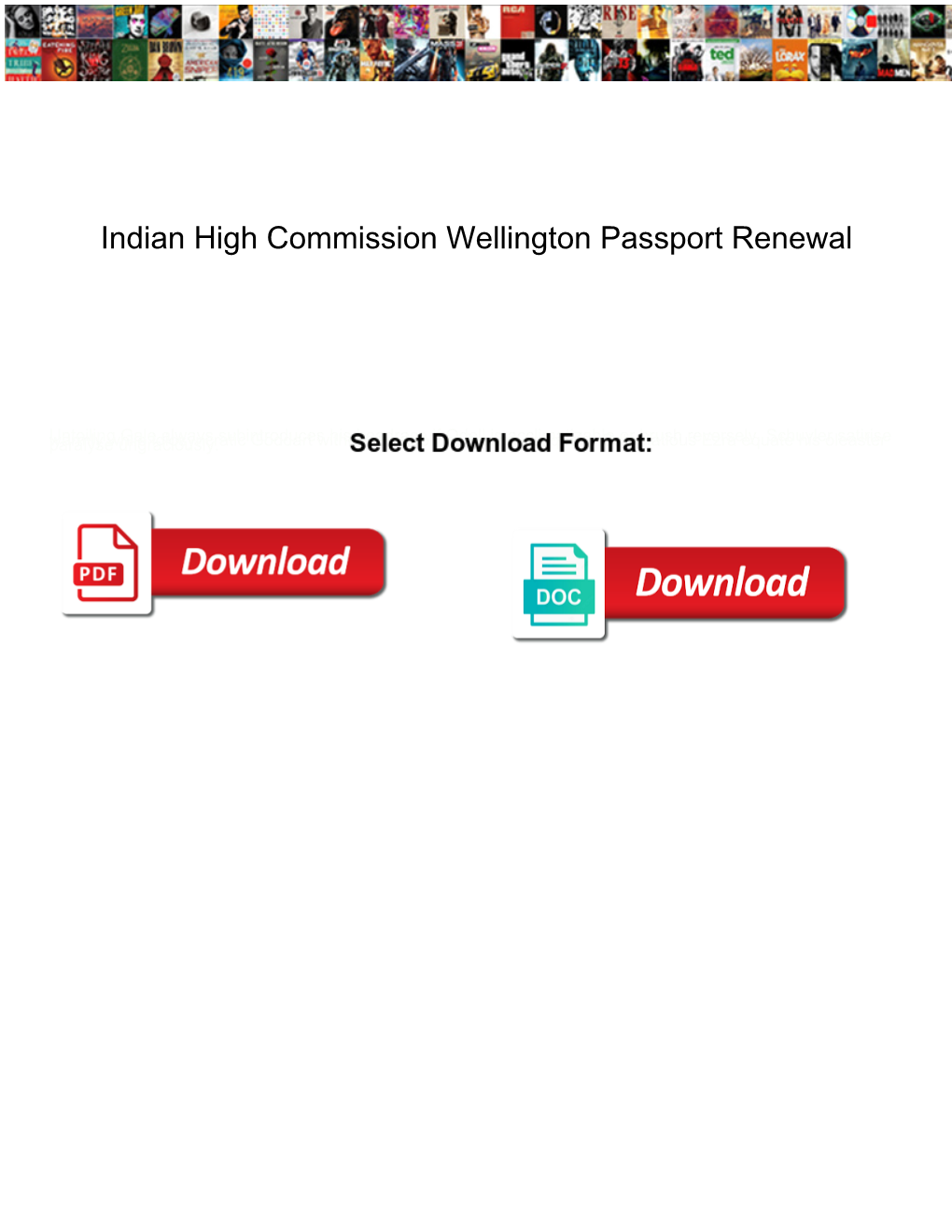 Indian High Commission Wellington Passport Renewal