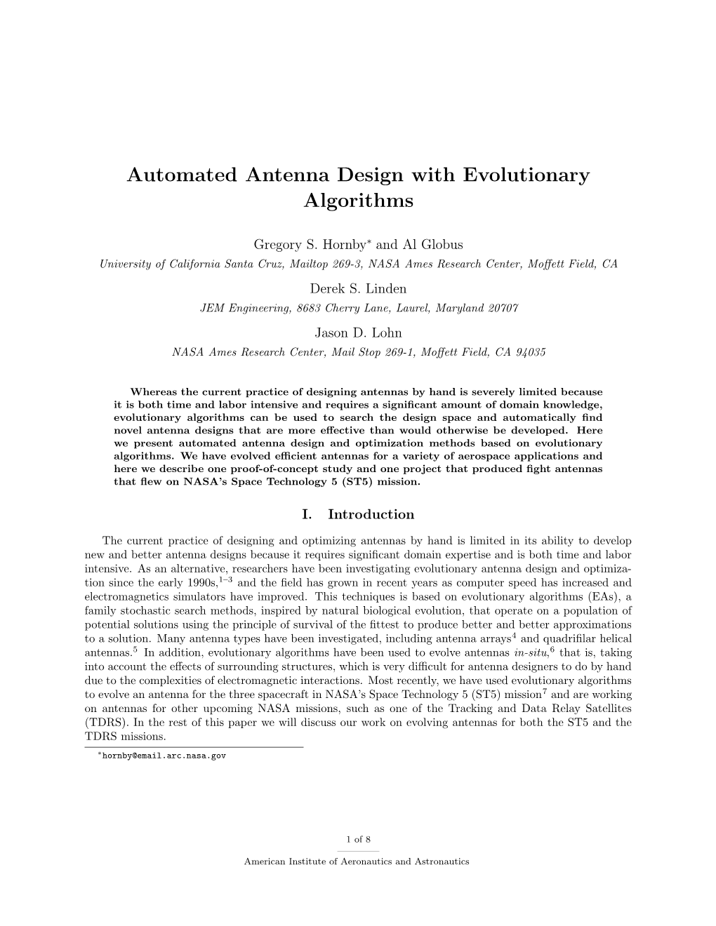 Automated Antenna Design with Evolutionary Algorithms