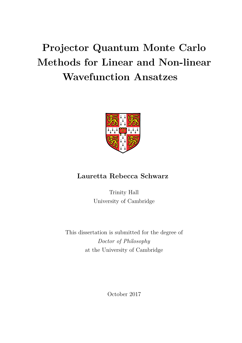 Projector Quantum Monte Carlo Methods for Linear and Non-Linear Wavefunction Ansatzes