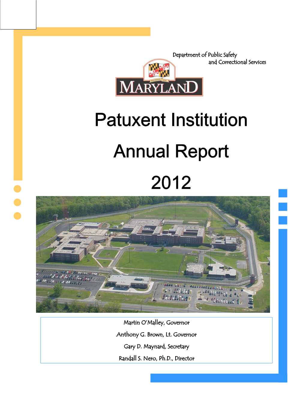 Patuxent Institution Annual Report 2012