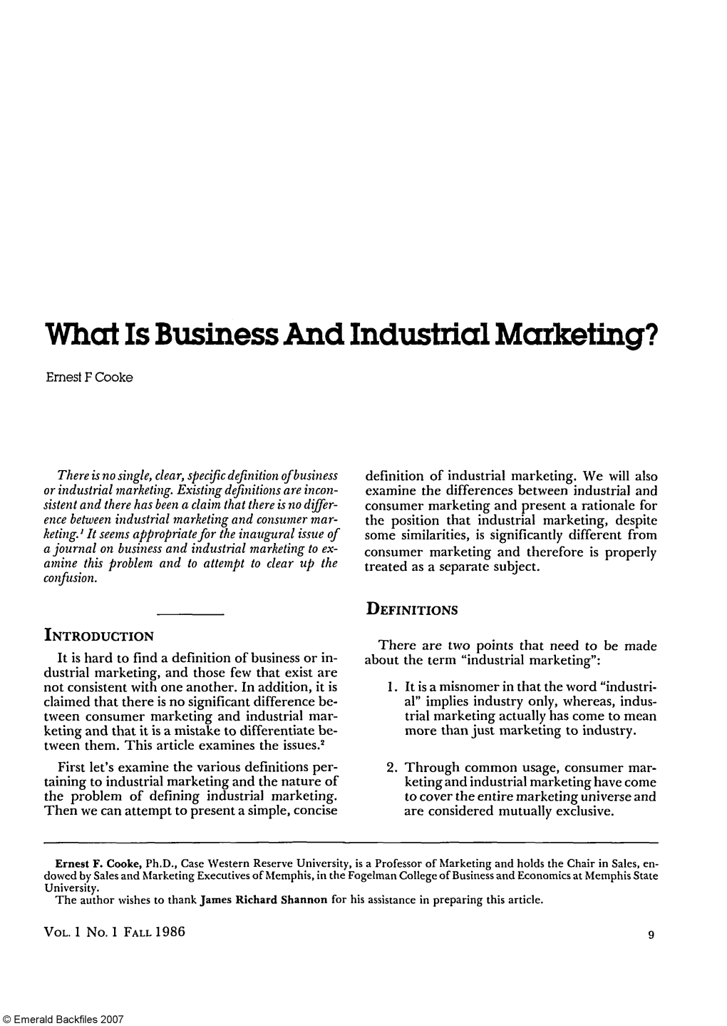 What Is Business and Industrial Marketing?
