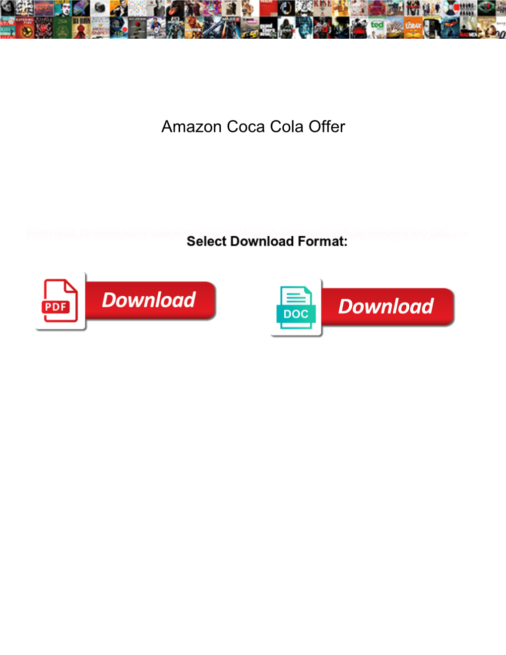 Amazon Coca Cola Offer