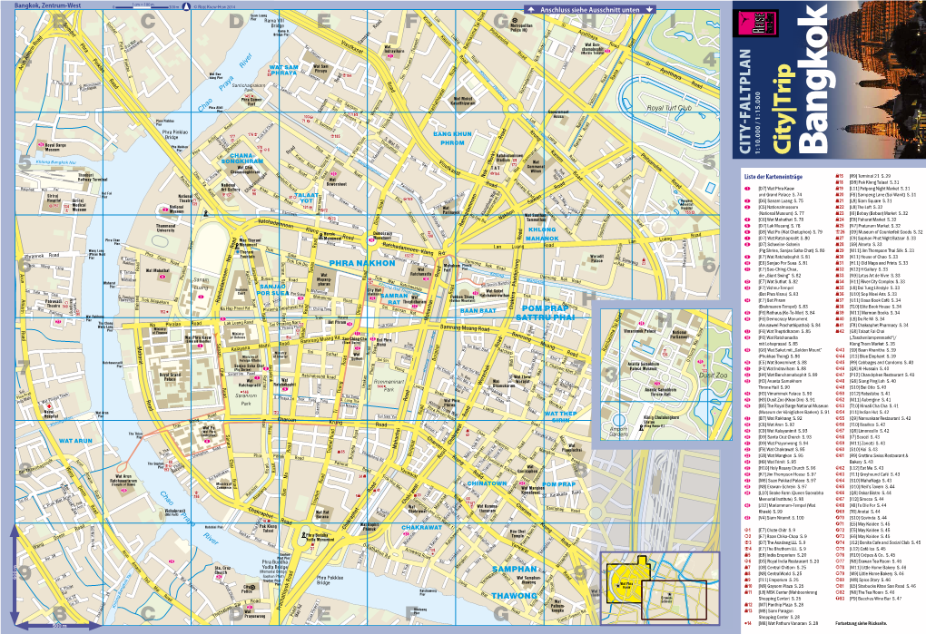 Faltplan Bangkok 2014