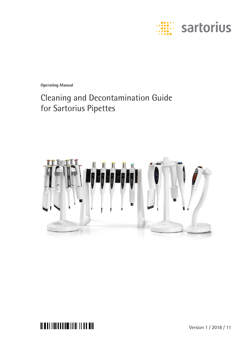 Cleaning and Decontamination Guide for Sartorius Pipettes