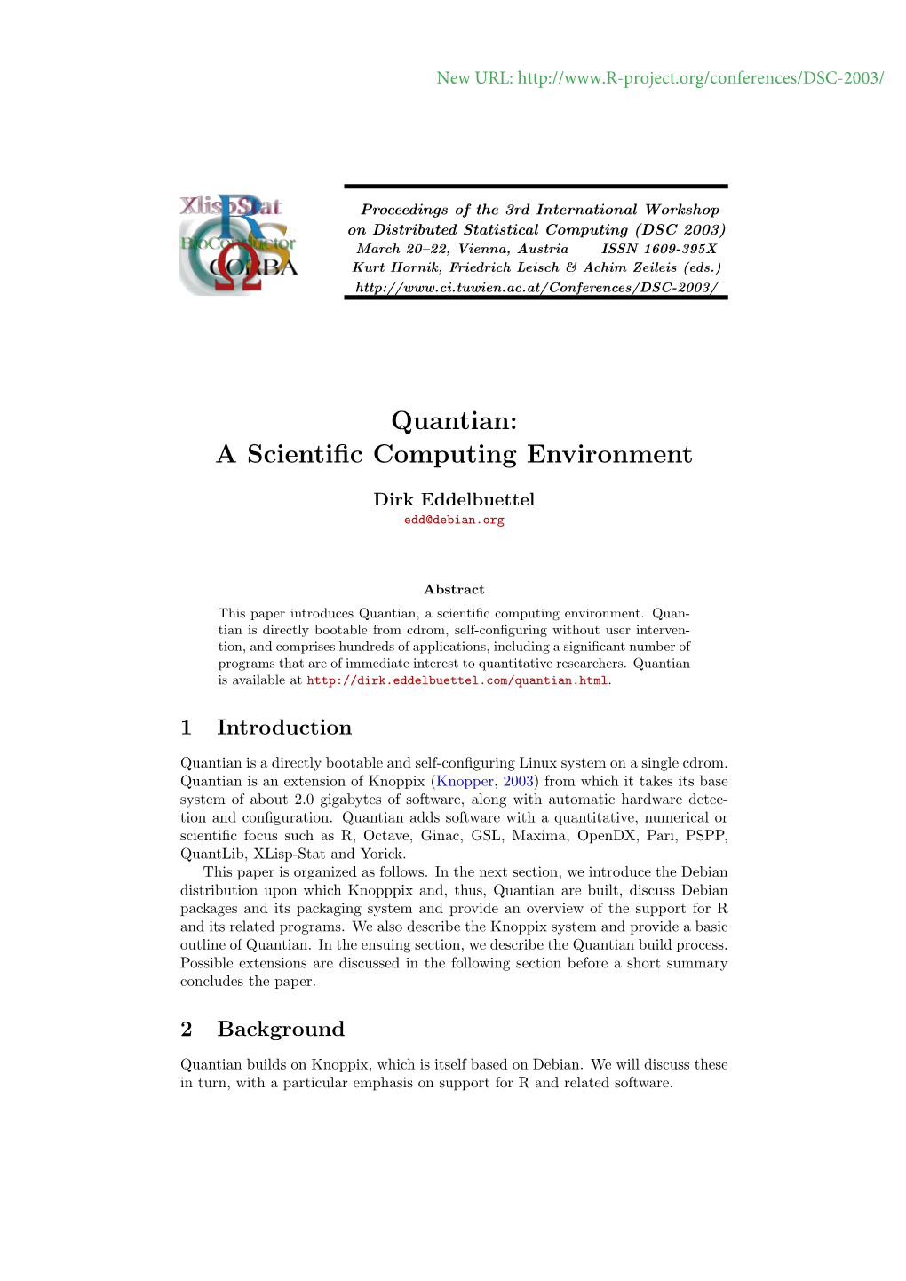 Quantian: a Scientiﬁc Computing Environment