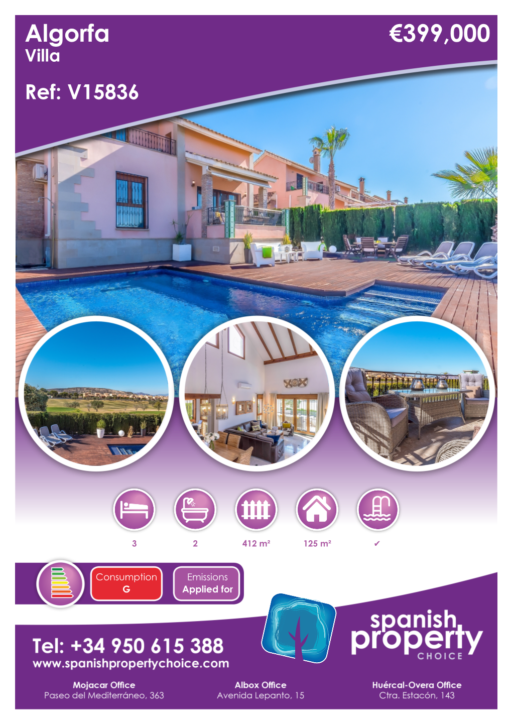 Algorfa €399,000 Villa Ref: V15836