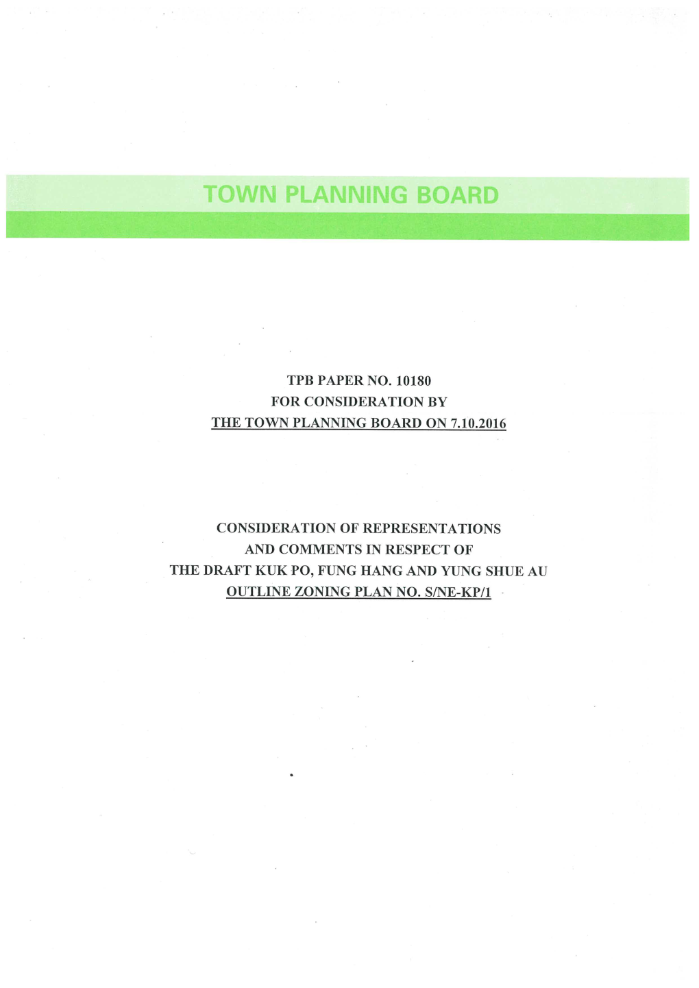 Town Planning Board Paper No. 10180