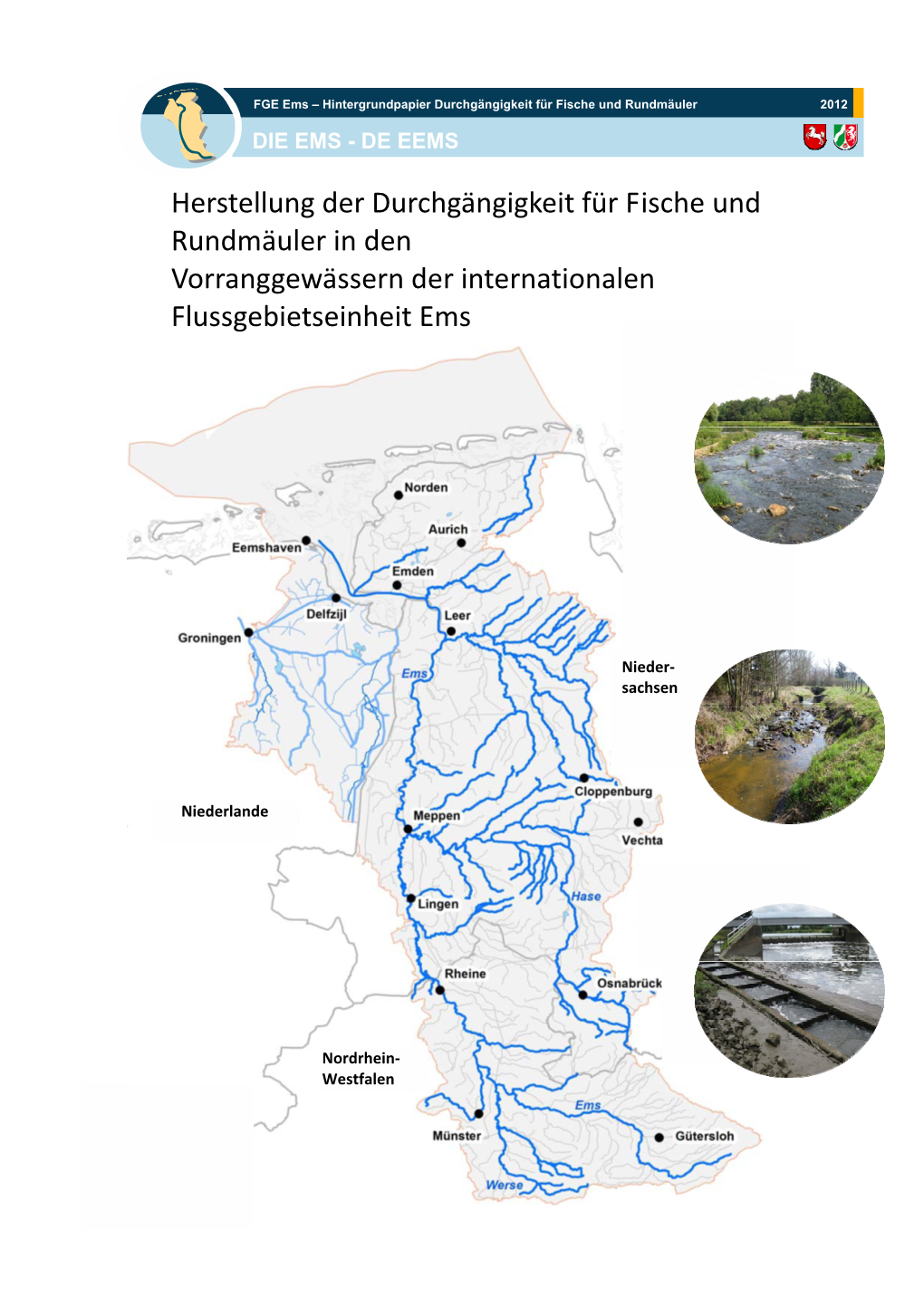 Herstellung Der Durchgängigkeit Für Fische Und Rundmäuler in Den Vorranggewässern Der Internationalen Flussgebietseinheit Ems