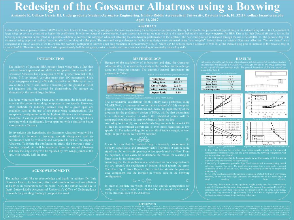 Redesign of the Gossamer Albatross Using a Boxwing Armando R