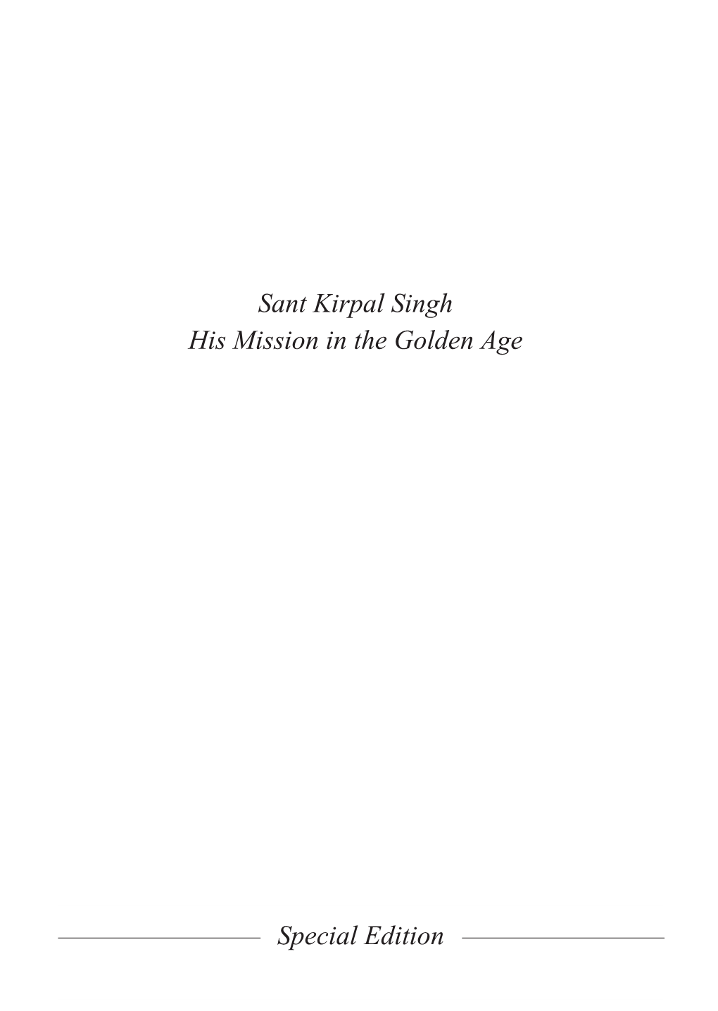 Who Was Sant Kirpal Singh?