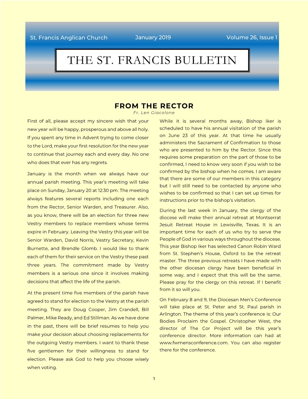 The St. Francis Bulletin
