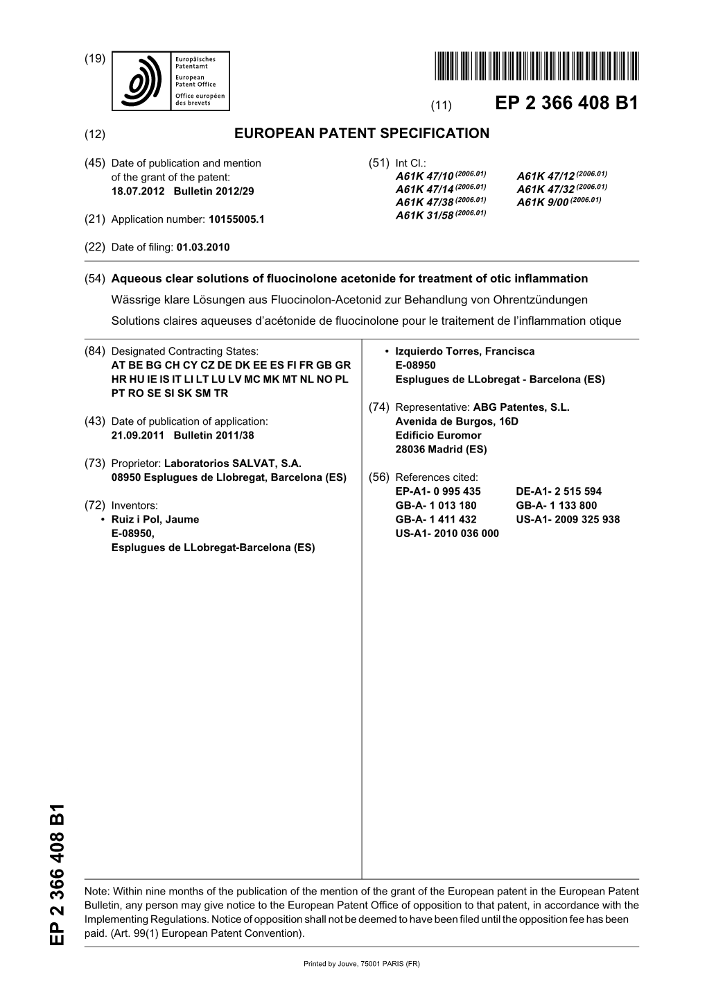 Aqueous Clear Solutions of Fluocinolone Acetonide for Treatment