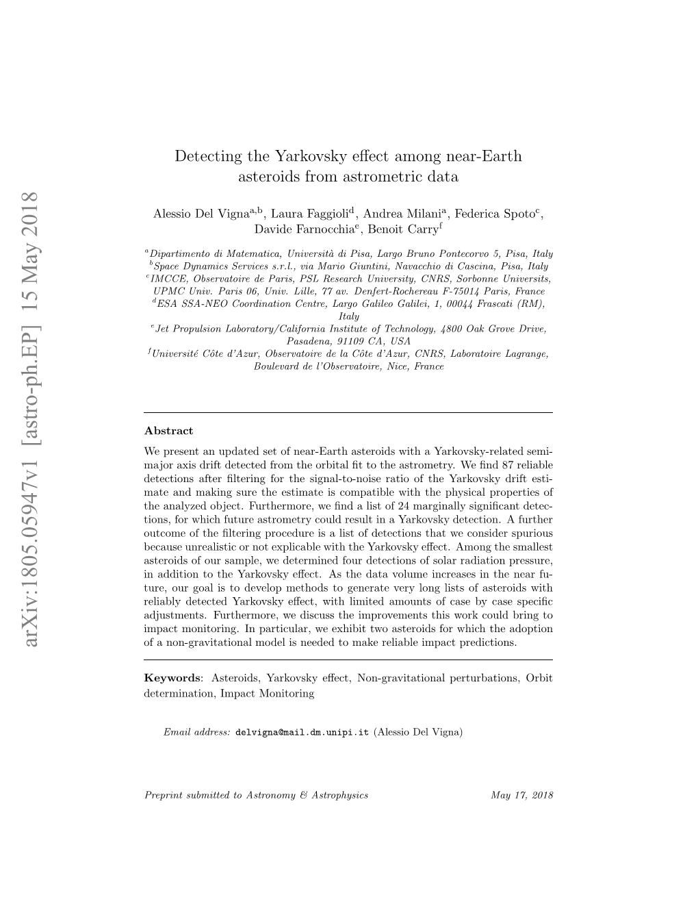 Detecting the Yarkovsky Effect Among Near-Earth Asteroids From