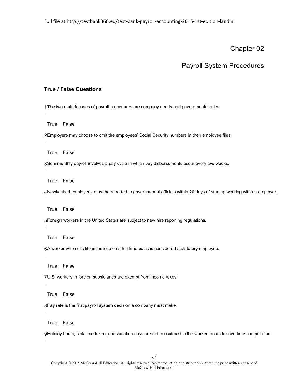 Payroll System Procedures