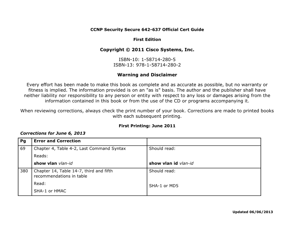 CCNP Security Secure 642-637 Official Cert Guide