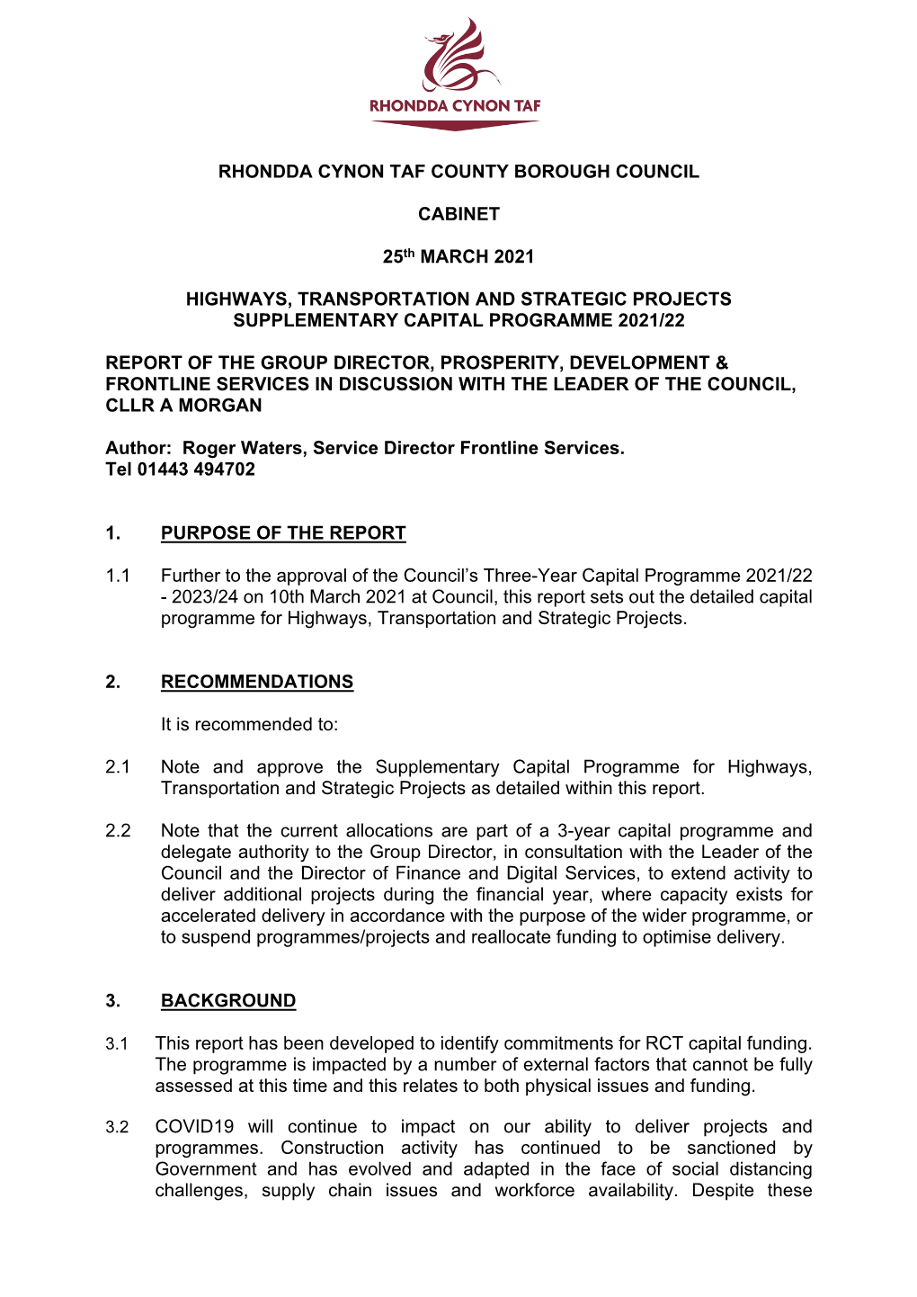 Format for Informal Cabinet Meetings