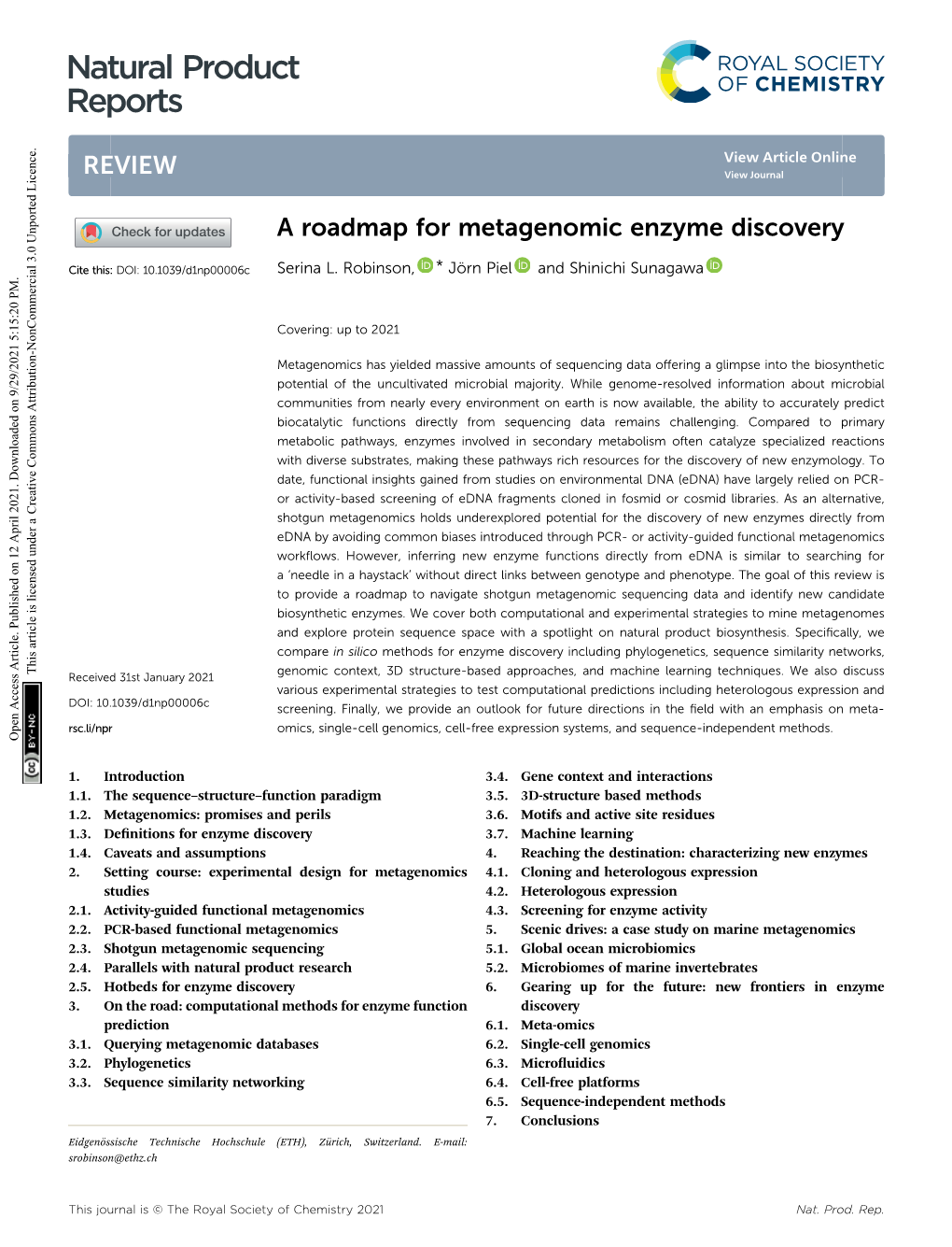 A Roadmap for Metagenomic Enzyme Discovery