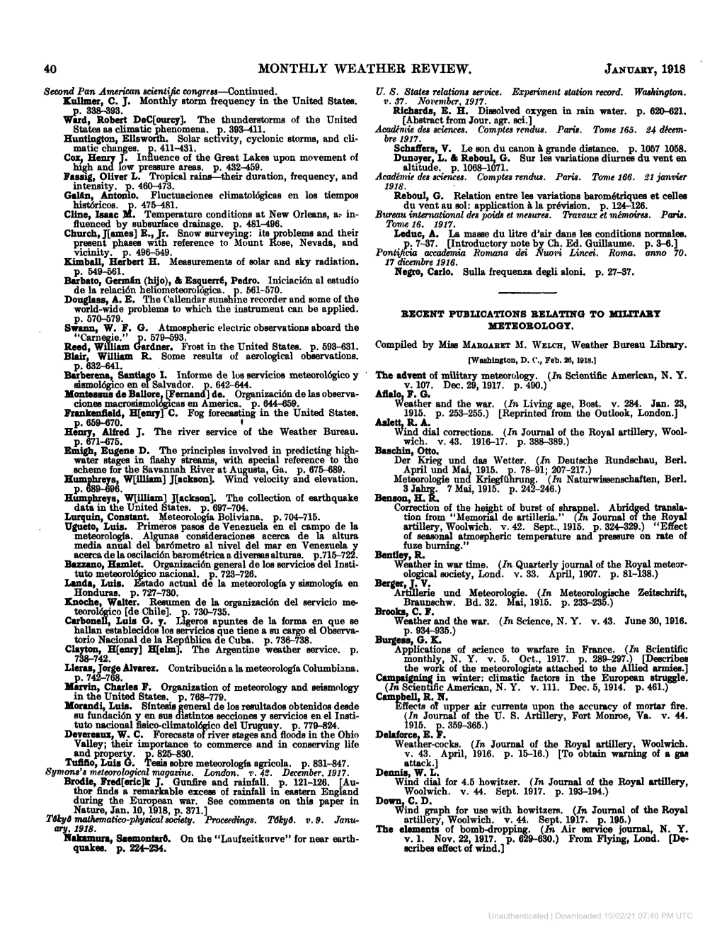 Recent Publications Relating to Military Meteorology