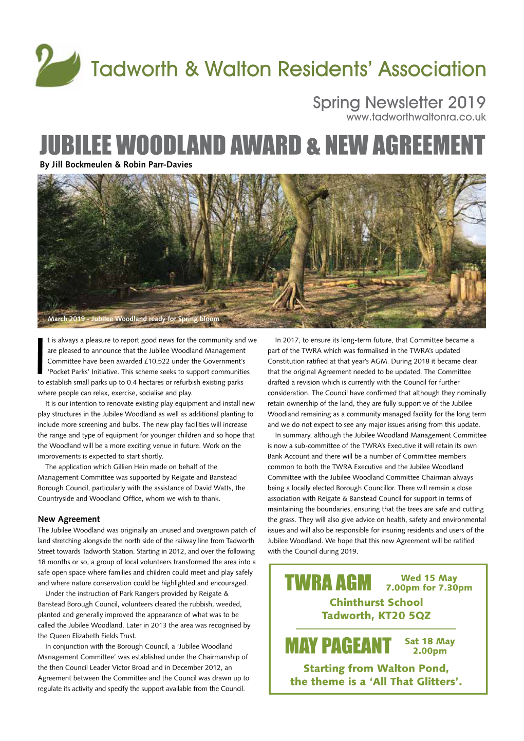 Jubilee Woodland Award & New Agreement