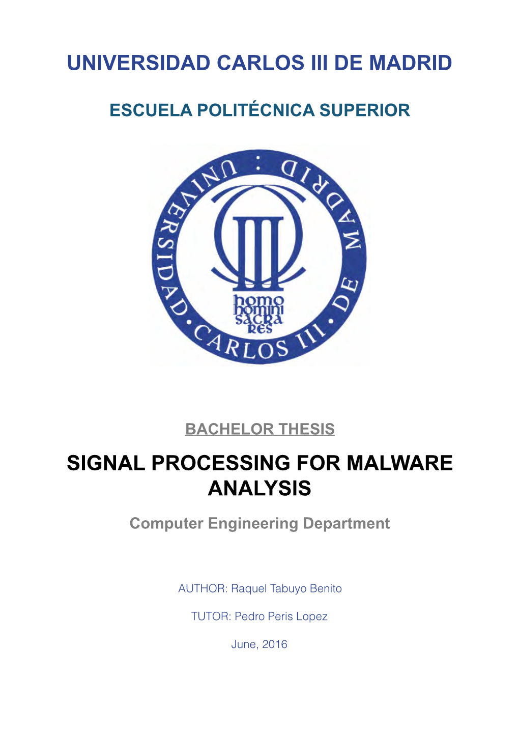 Universidad Carlos Iii De Madrid Signal Processing