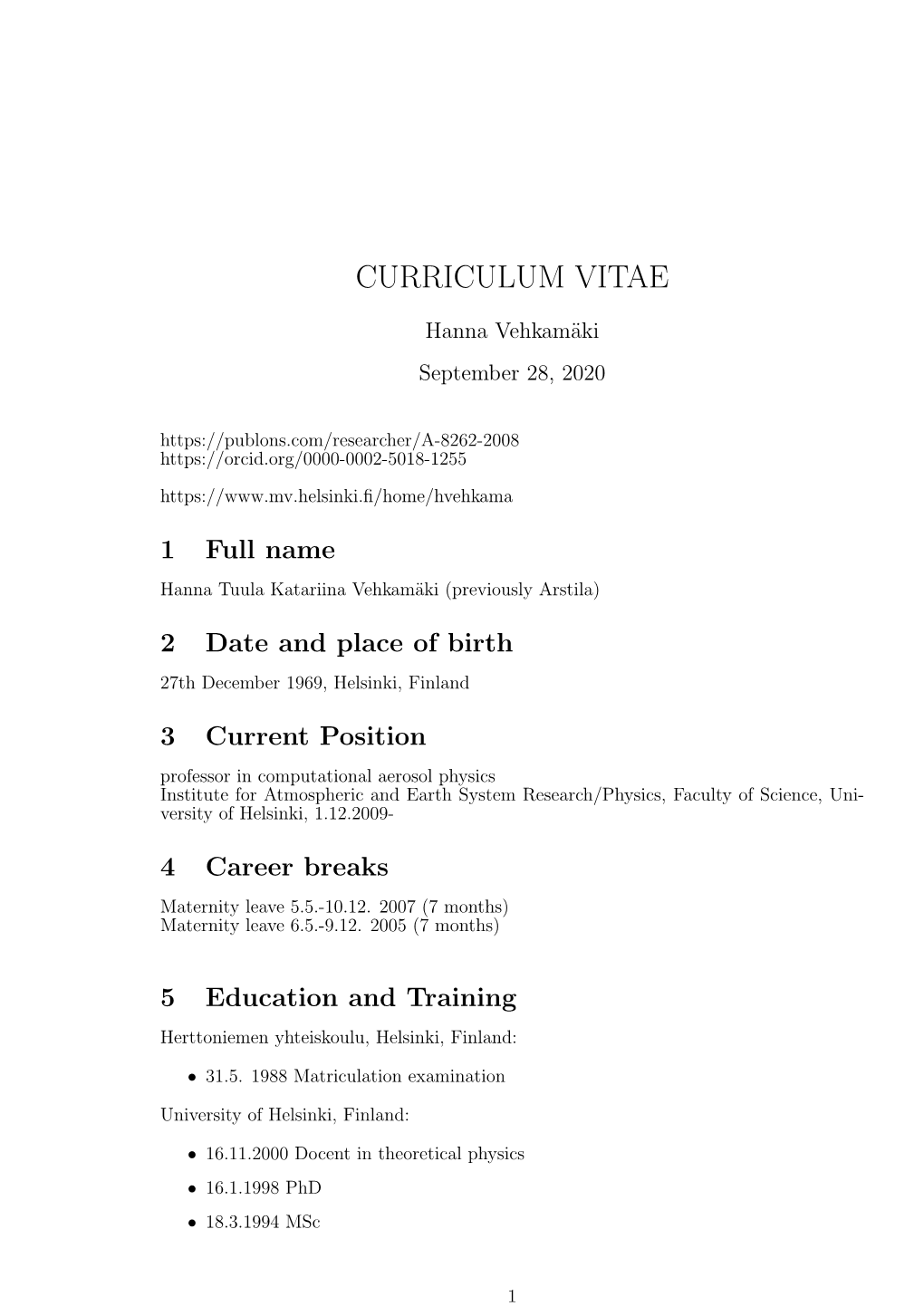 Curriculum Vitae