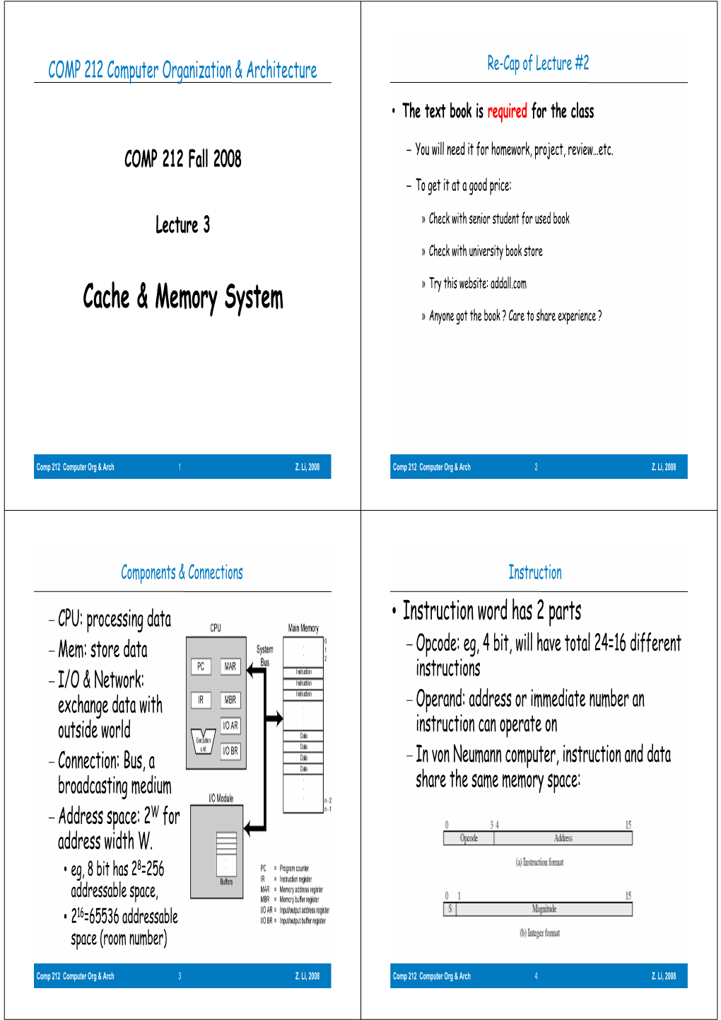 Cache & Memory System